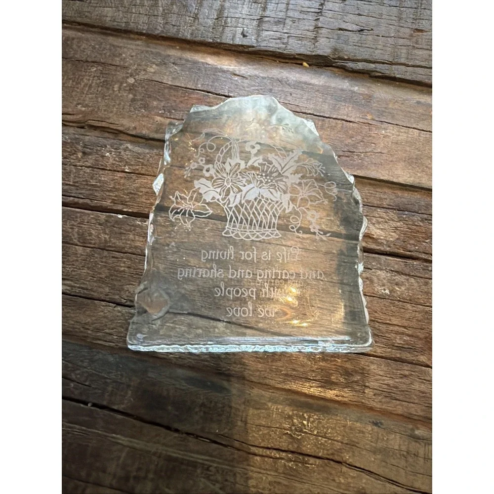 Vintage Little Gallery by Hallmark Lead Crystal Austria Paperweight Life Flower